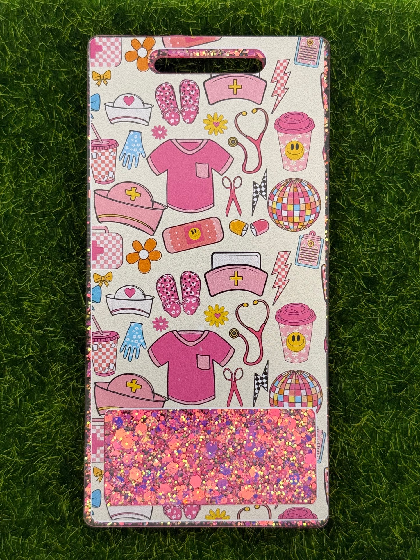 Hot pink medical-Badge Buddy