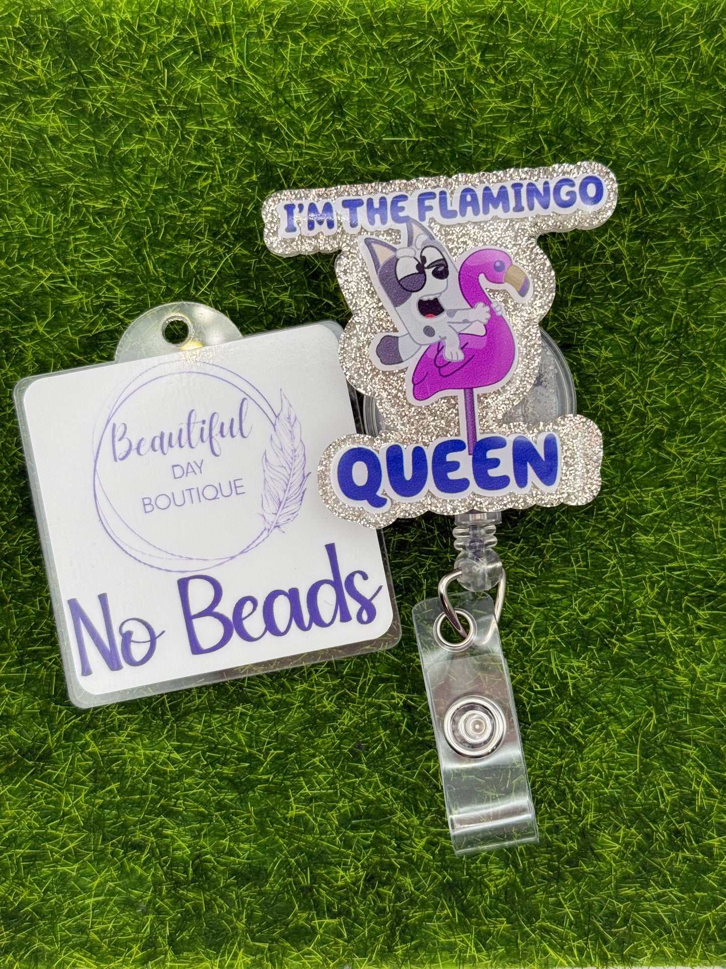 Blue Dog-I’m the flamingo queen
