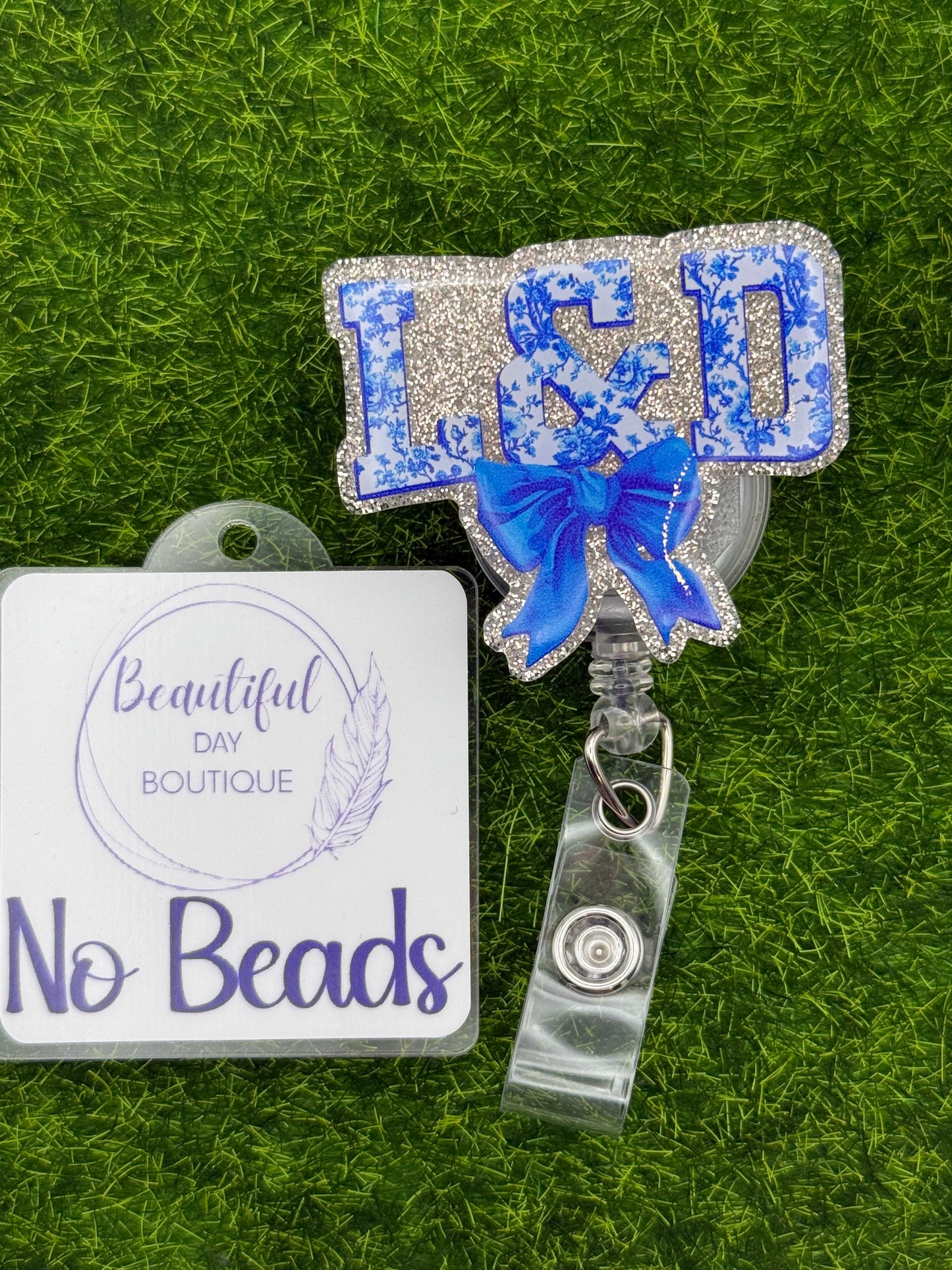 L&D blue bow