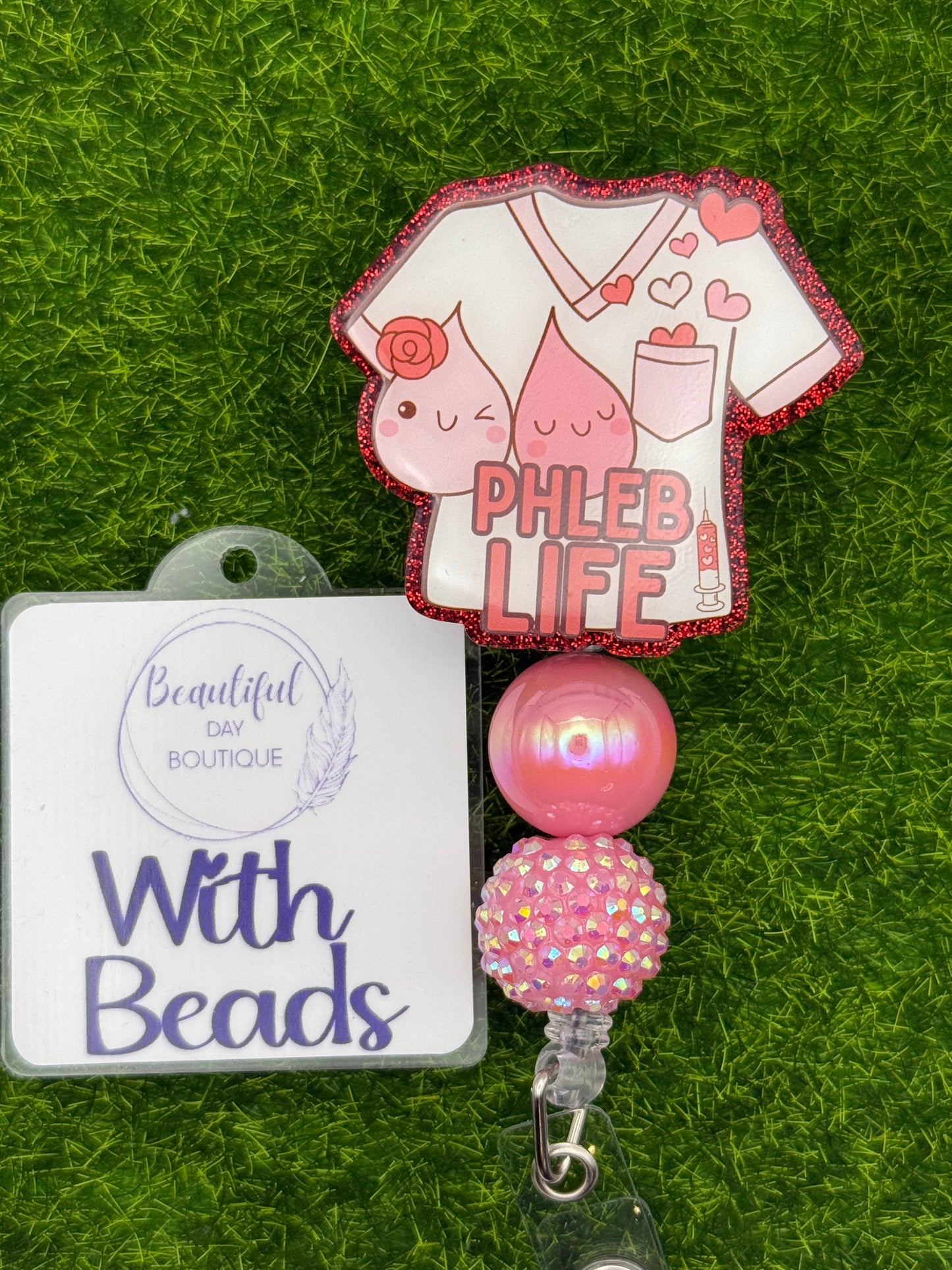 Phleb life-pink scrubs