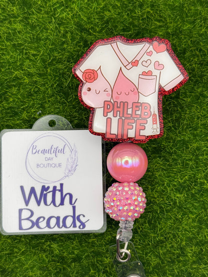 Phleb life-pink scrubs