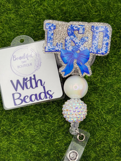 L&D blue bow