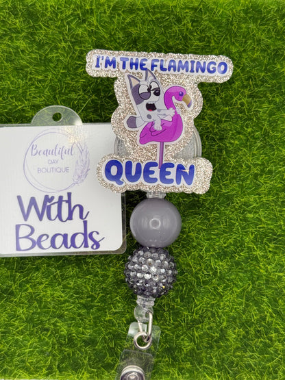 Blue Dog-I’m the flamingo queen