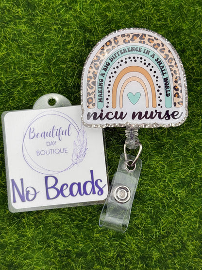 NICU Nurse leopard rainbow