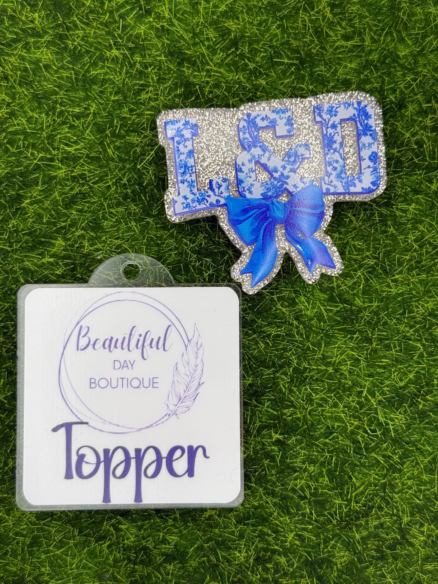 L&D blue bow