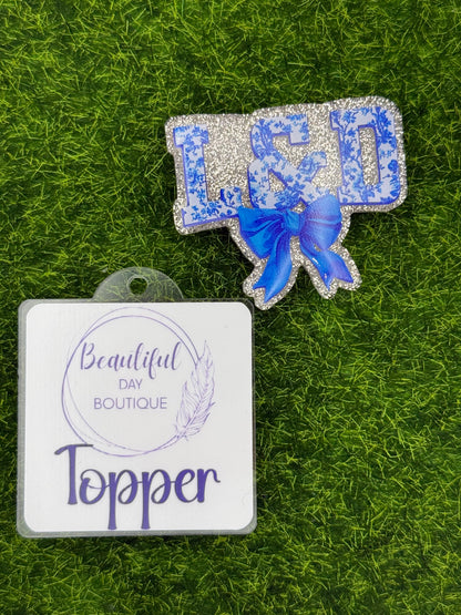 L&D blue bow