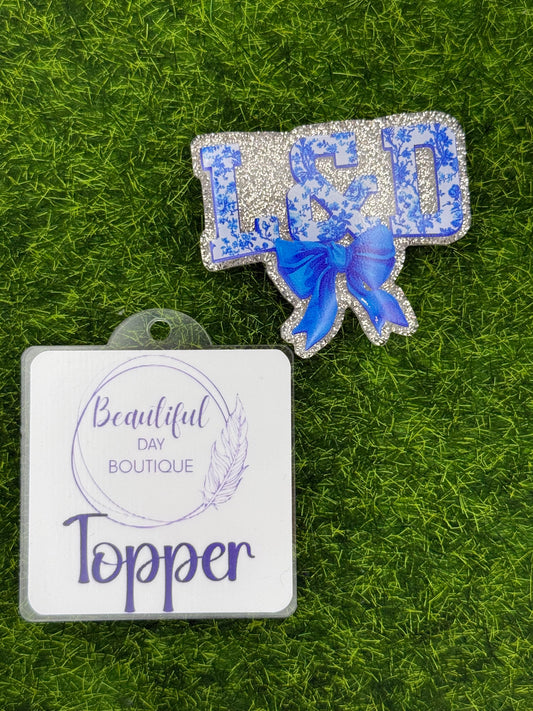 L&D blue bow