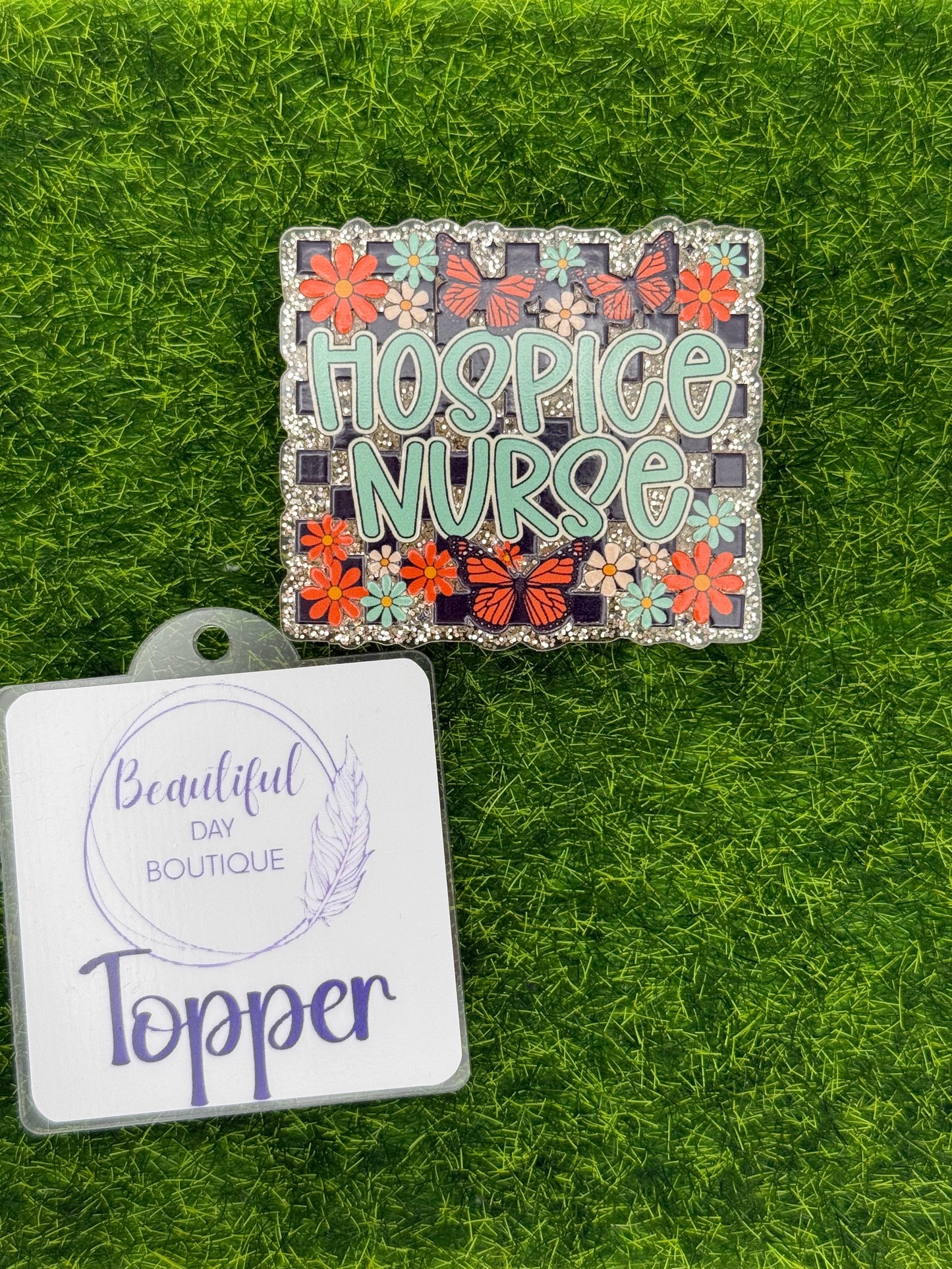 Hospice Nurse-daisies and butterflies