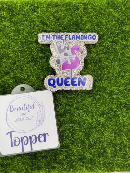 Blue Dog-I’m the flamingo queen