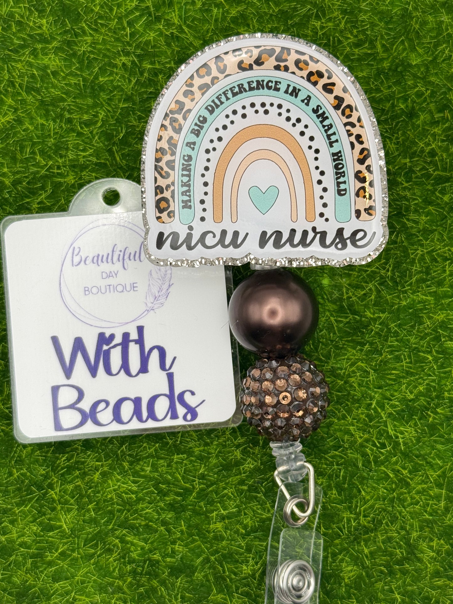 NICU Nurse leopard rainbow
