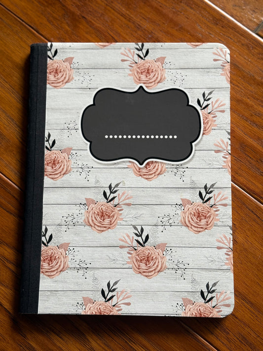 Pink roses Notebook-wide ruled