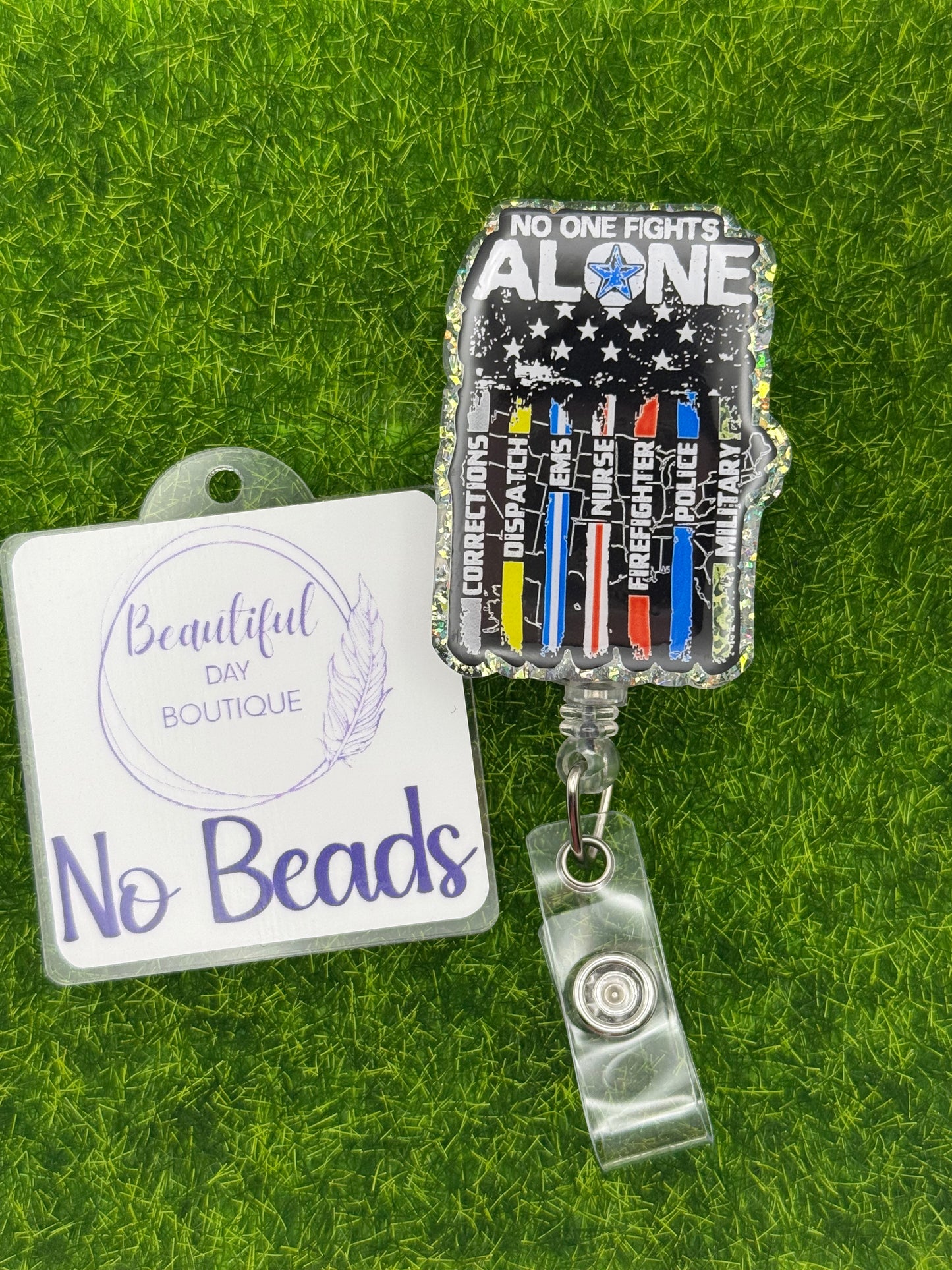 No one fights alone flag