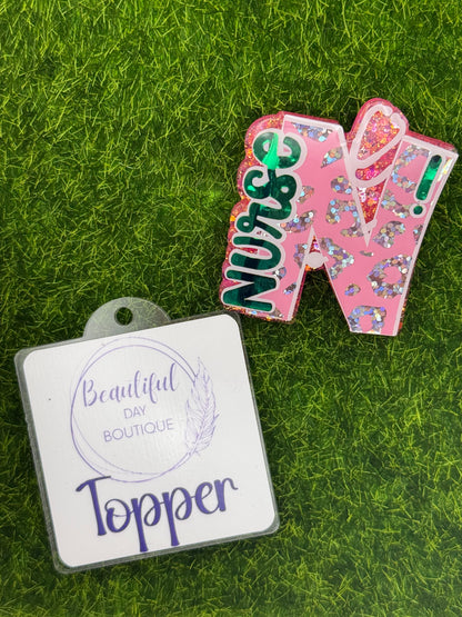 Nurse monogram pink