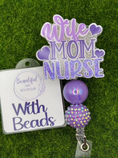 Wife mom nurse-purple