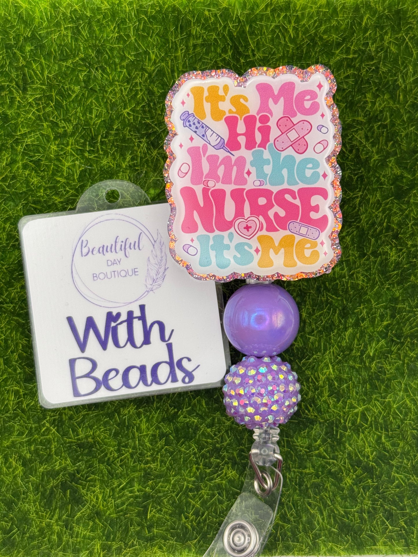 It’s me hi I’m the nurse-pink glitter