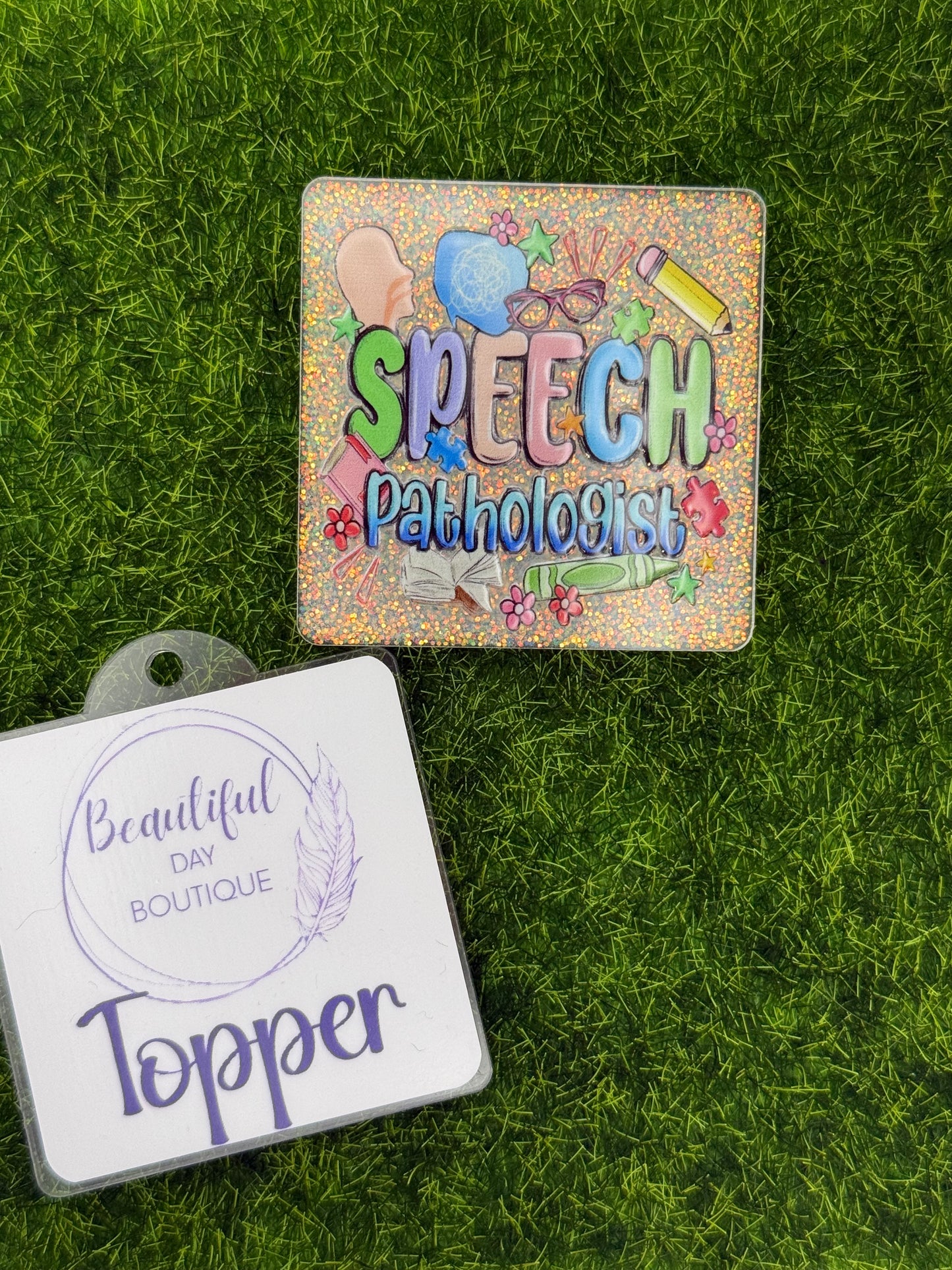 Speech pathologist-White glitter