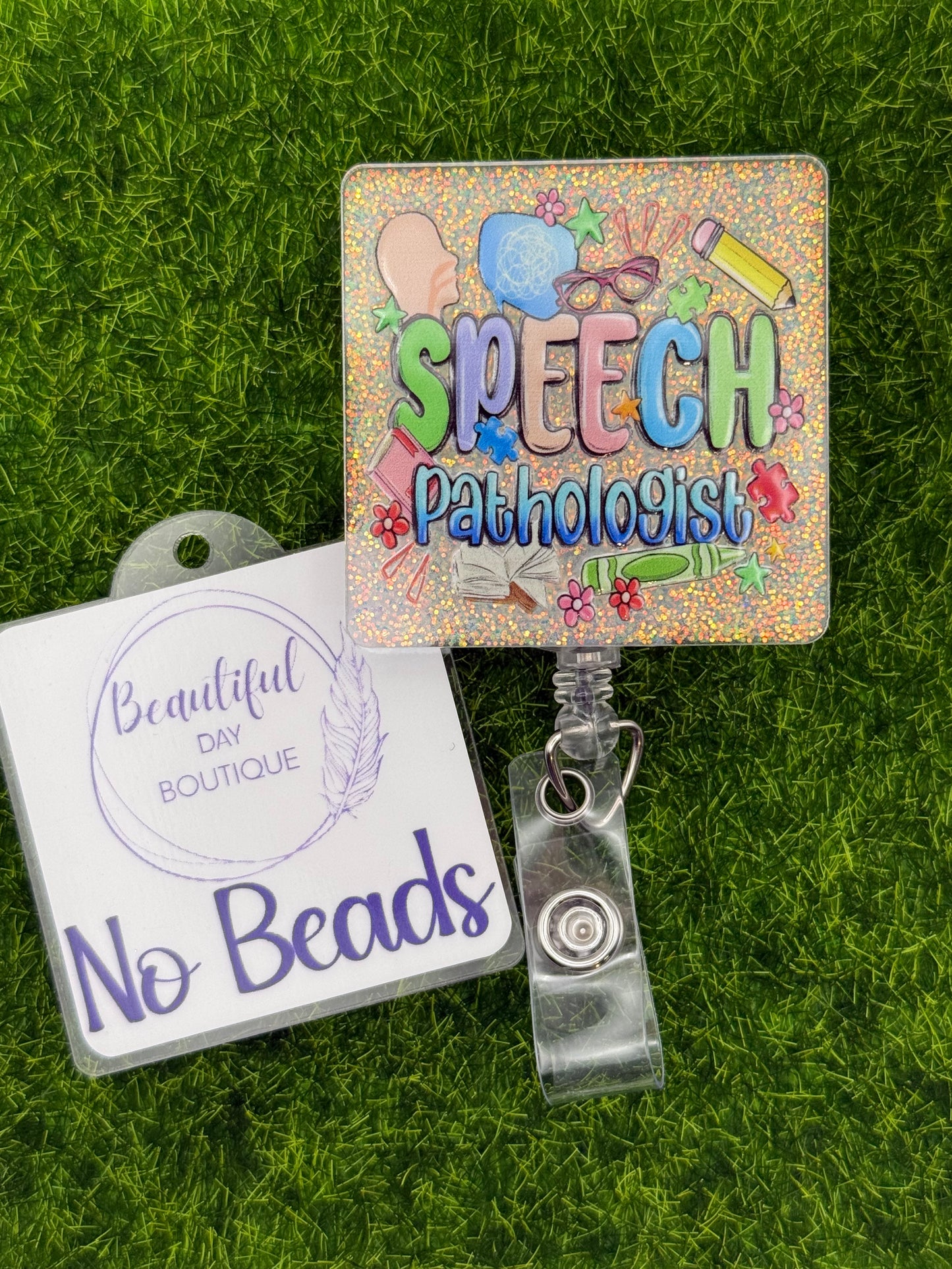 Speech pathologist-White glitter