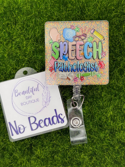 Speech pathologist-White glitter