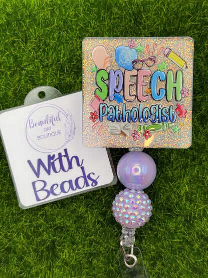 Speech pathologist-White glitter