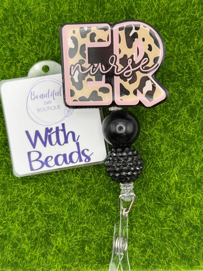 ER nurse-pink/black leopard