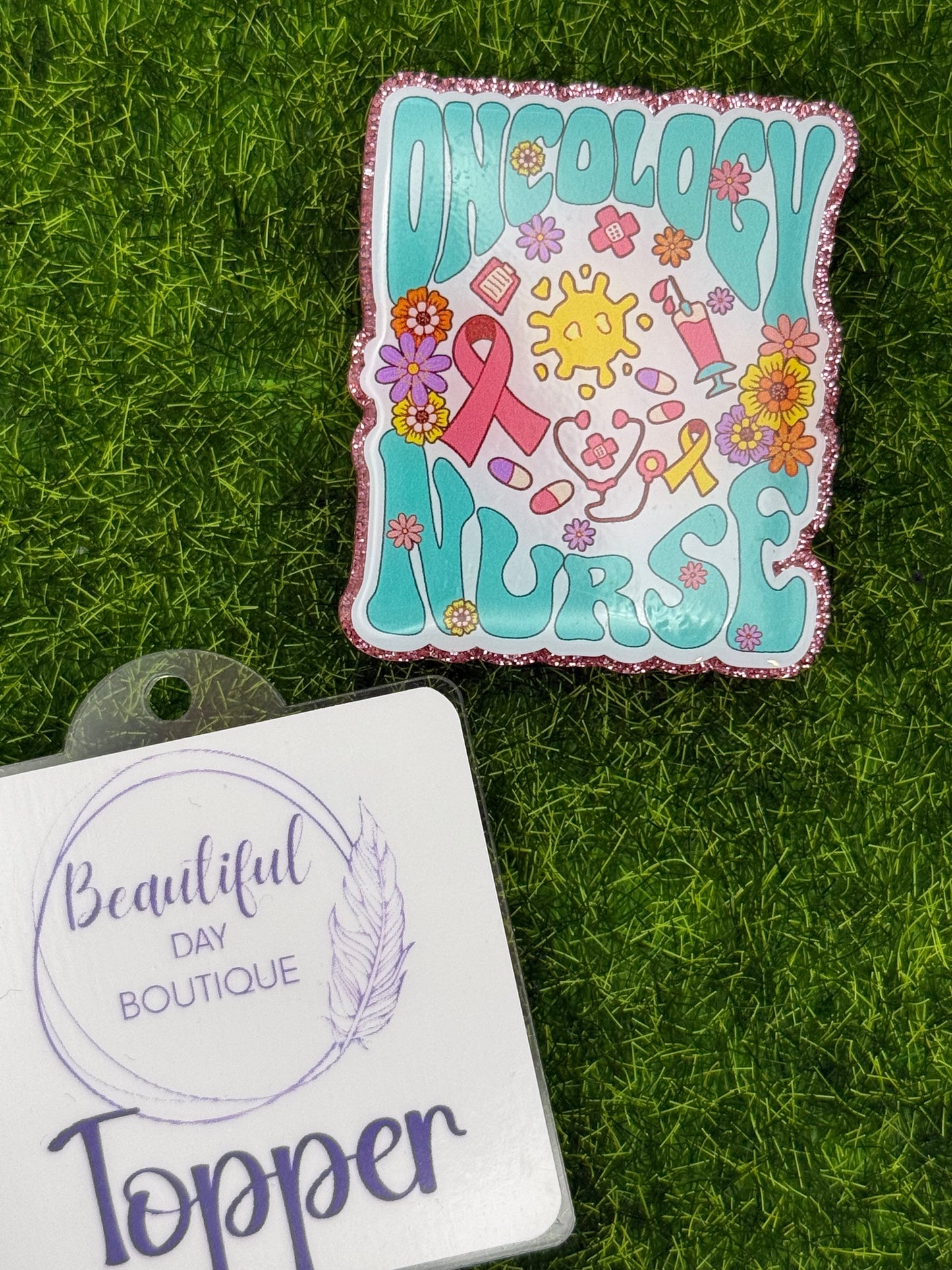 Oncology nurse-pink/teal