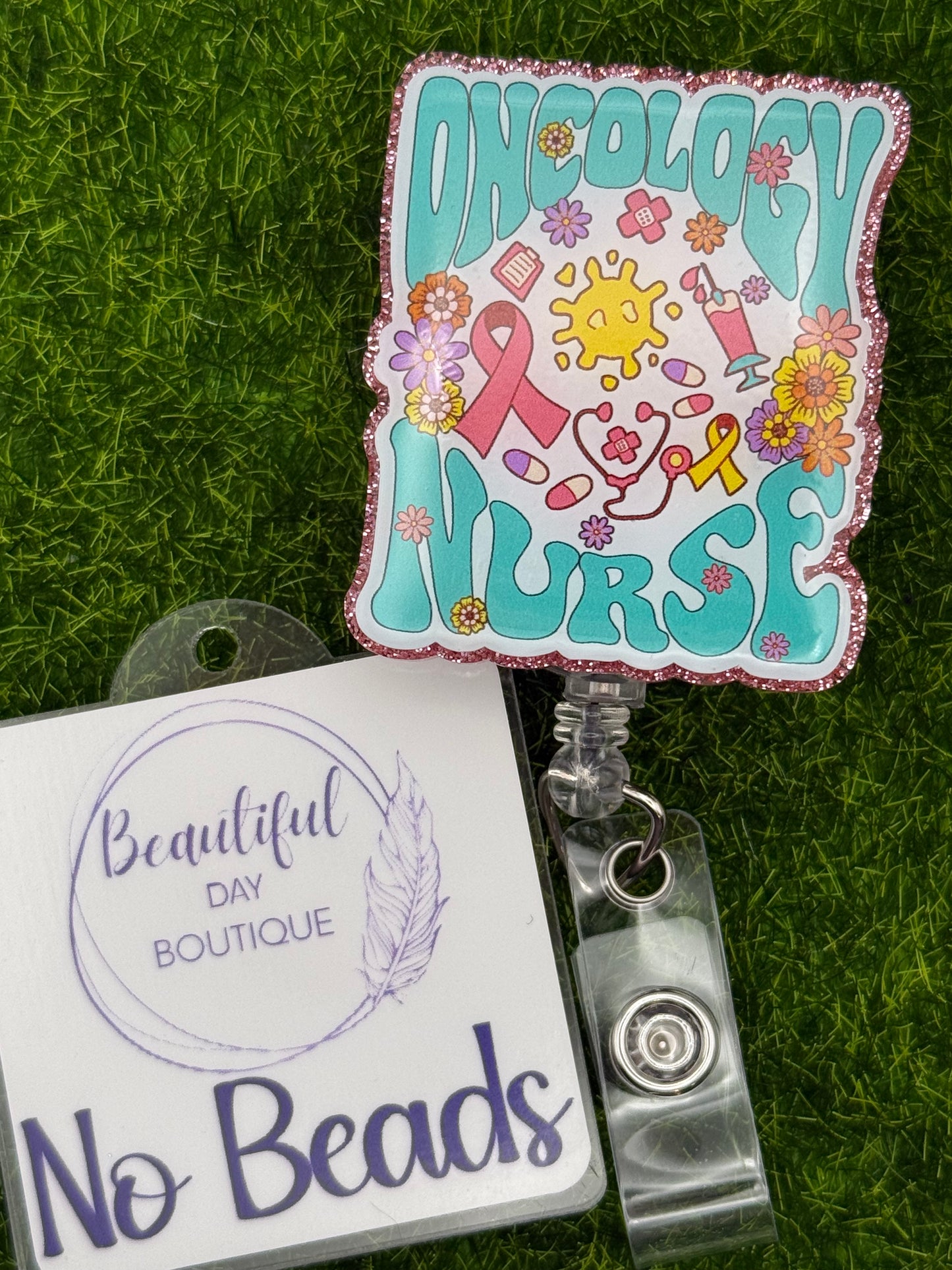 Oncology nurse-pink/teal
