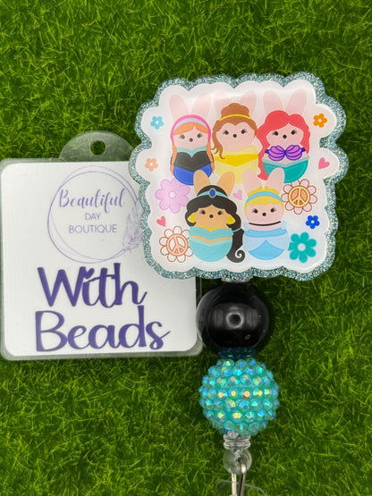 Princess peeps-teal glitter