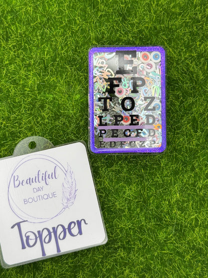 Eye chart shaker-purple