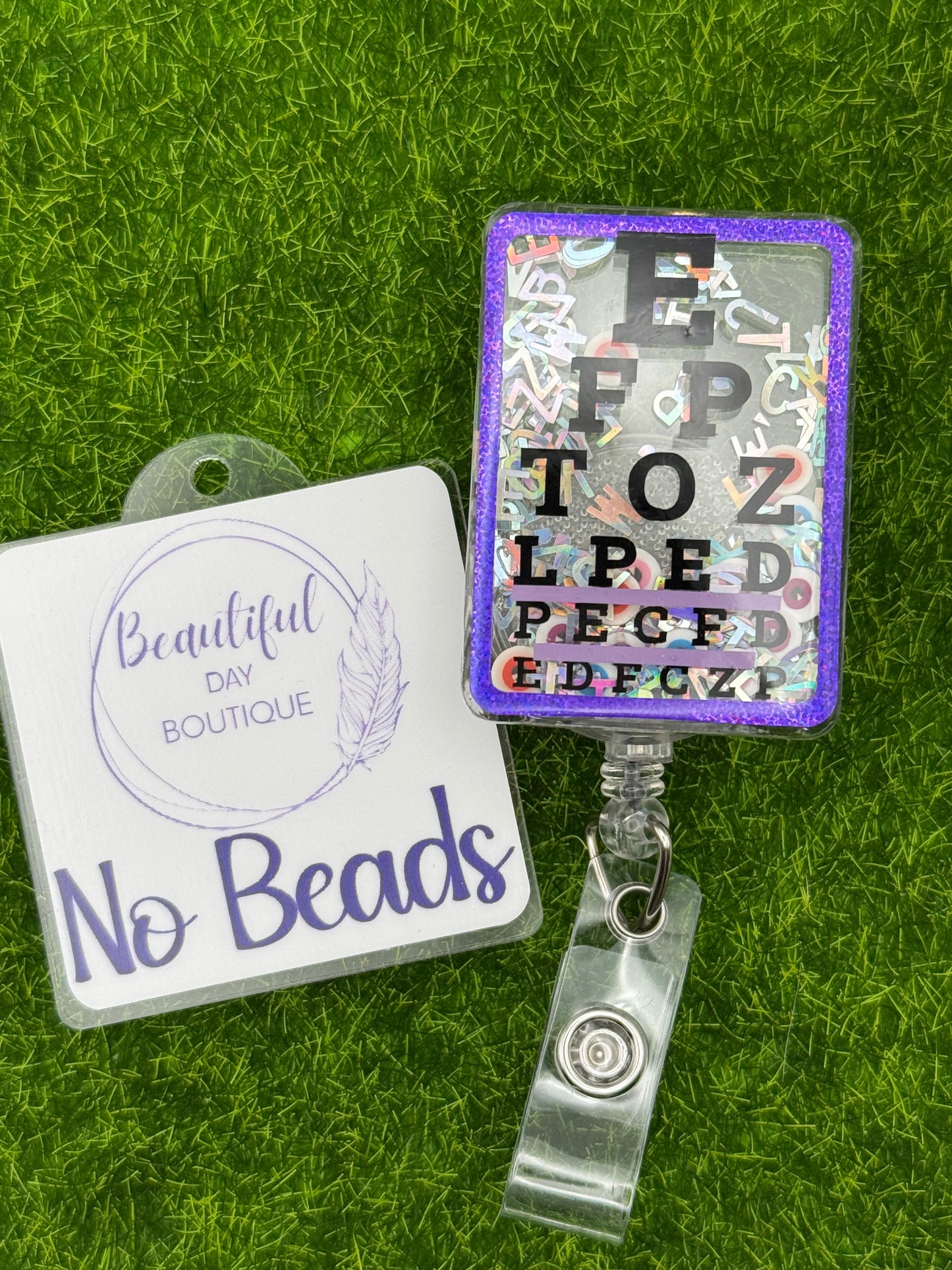 Eye chart shaker-purple