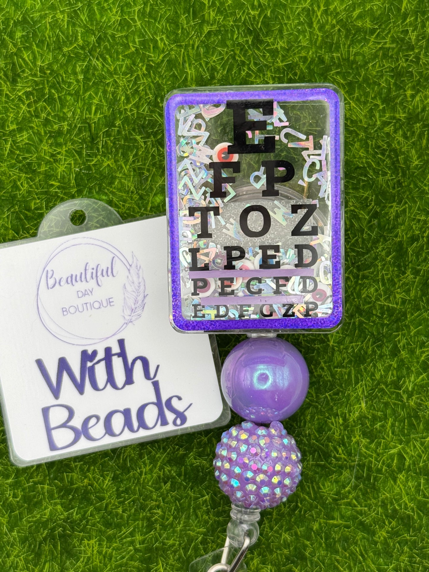 Eye chart shaker-purple