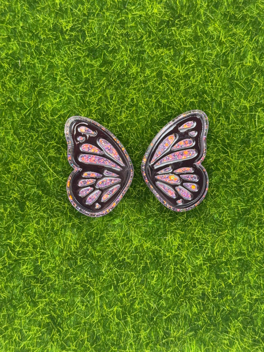 Butterfly wings purple glitter-X-Ray markers