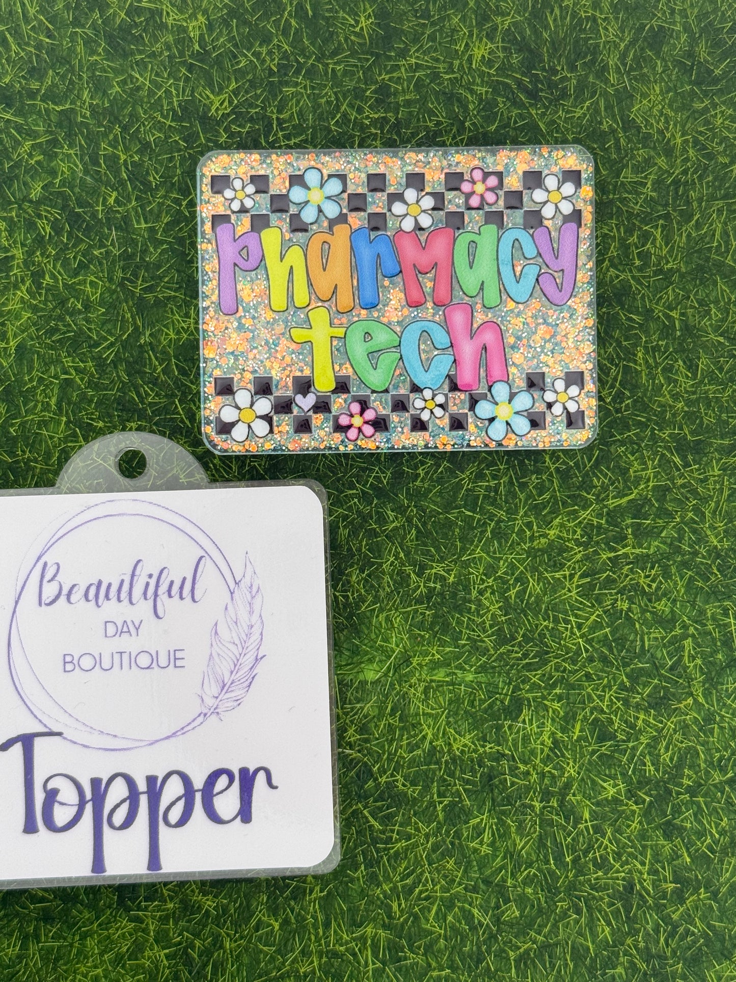 Pharmacy tech-retro daisies