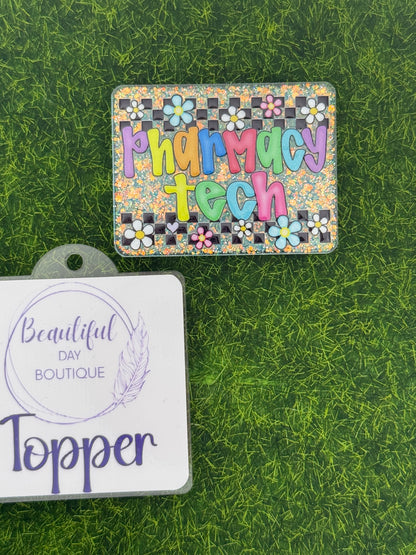 Pharmacy tech-retro daisies