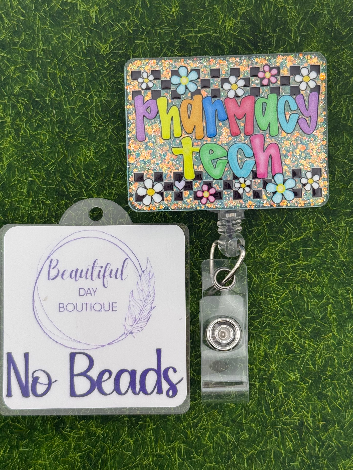 Pharmacy tech-retro daisies