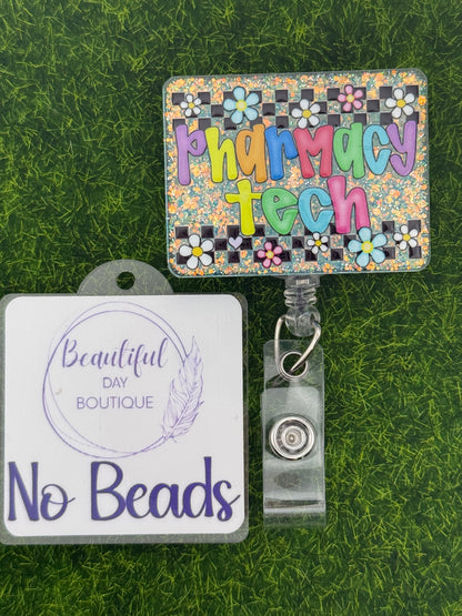 Pharmacy tech-retro daisies