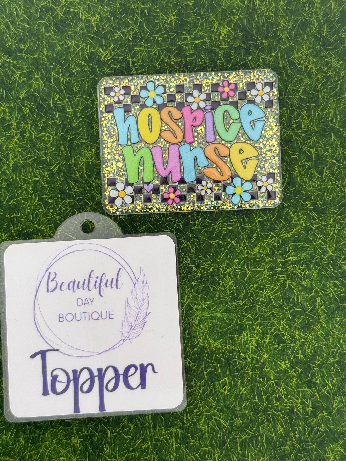 Hospice Nurse-retro daisies