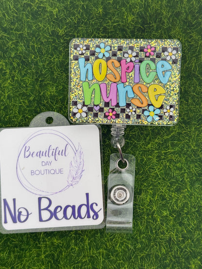 Hospice Nurse-retro daisies