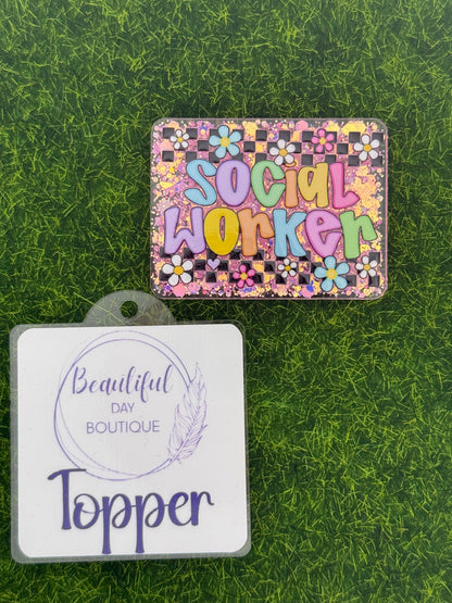 Social worker-retro daisies