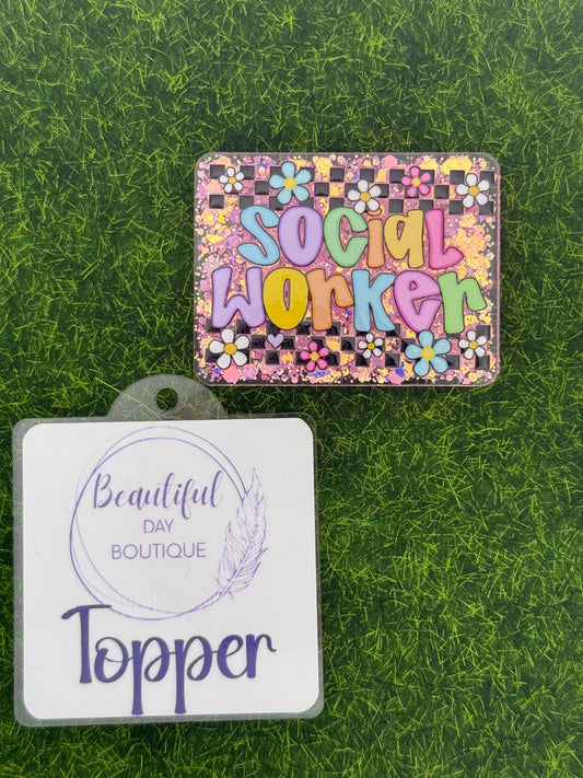 Social worker-retro daisies