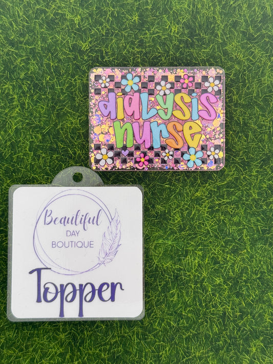 Dialysis nurse-retro daisies