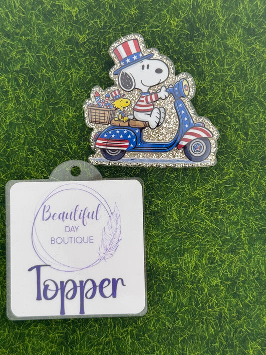 Beagle July 4th scooter