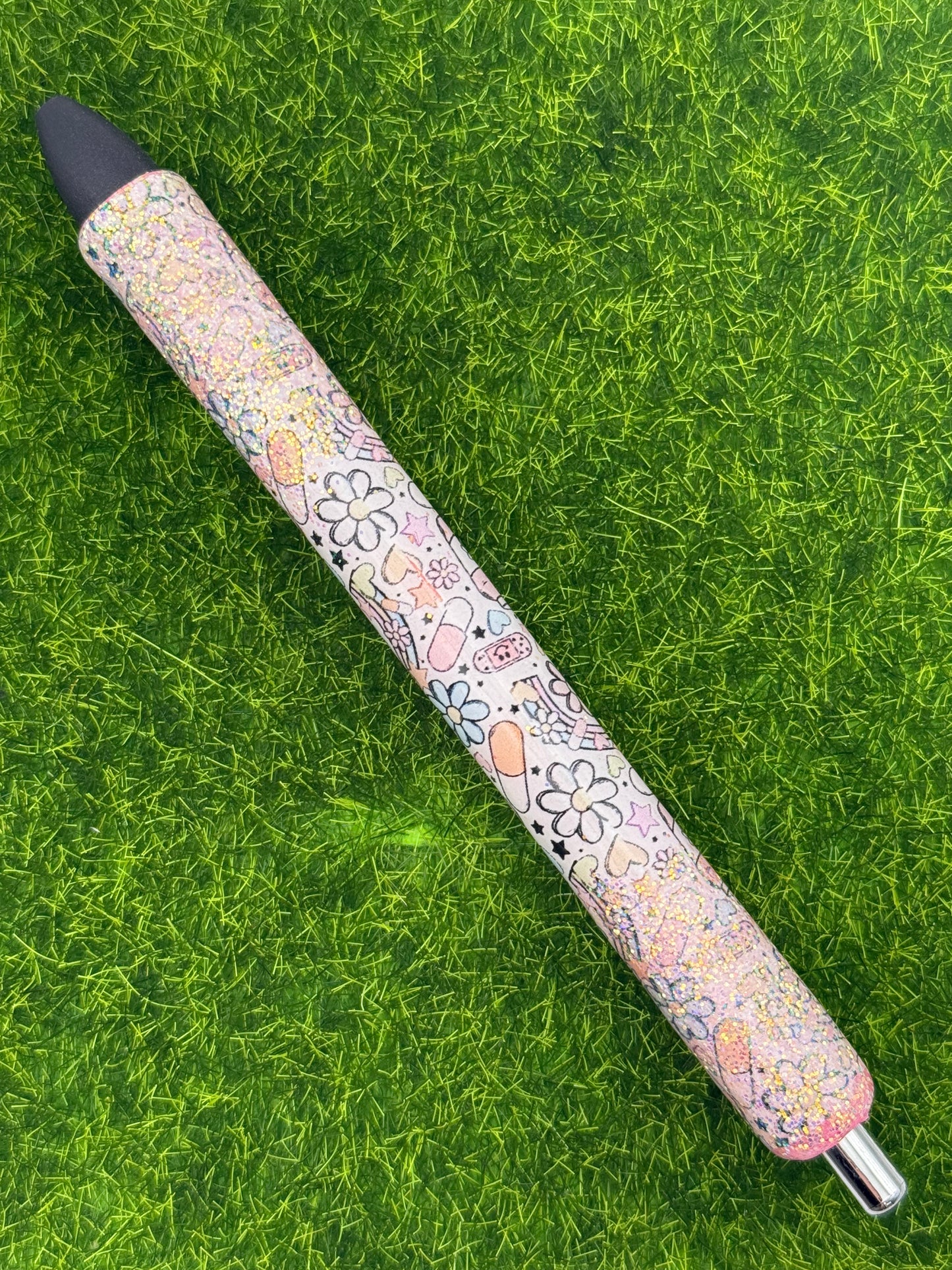 Retro floral med inkjoy pen