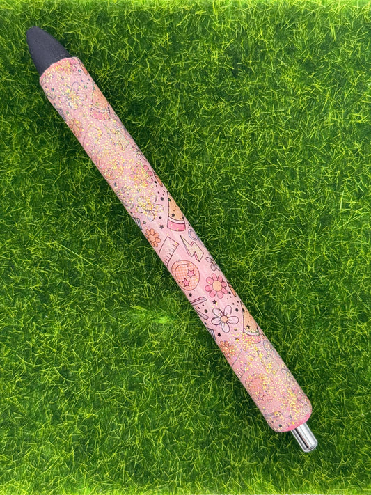 School pink glitter inkjoy pen