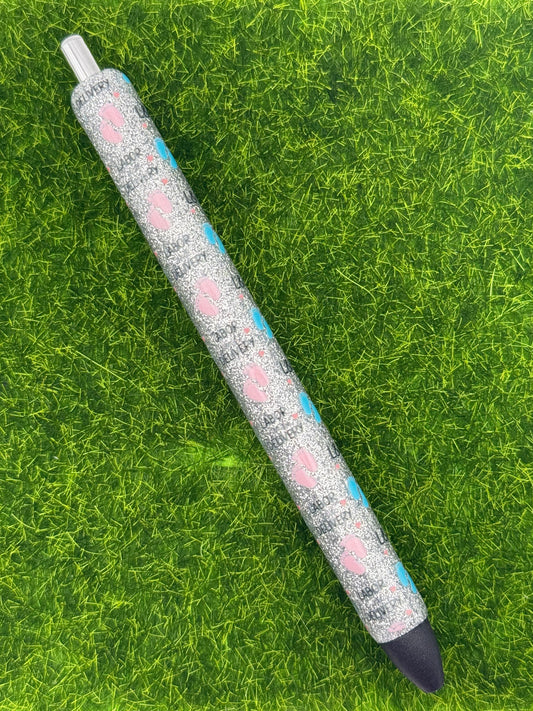 L&D on silver glitter-Inkjoy pen
