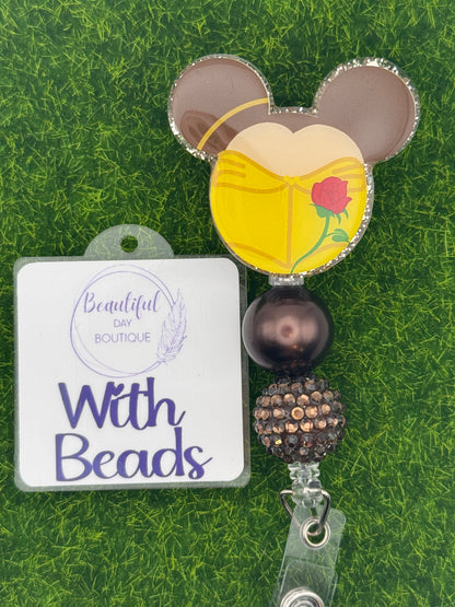 Mouse ears-Belle-yellow dress