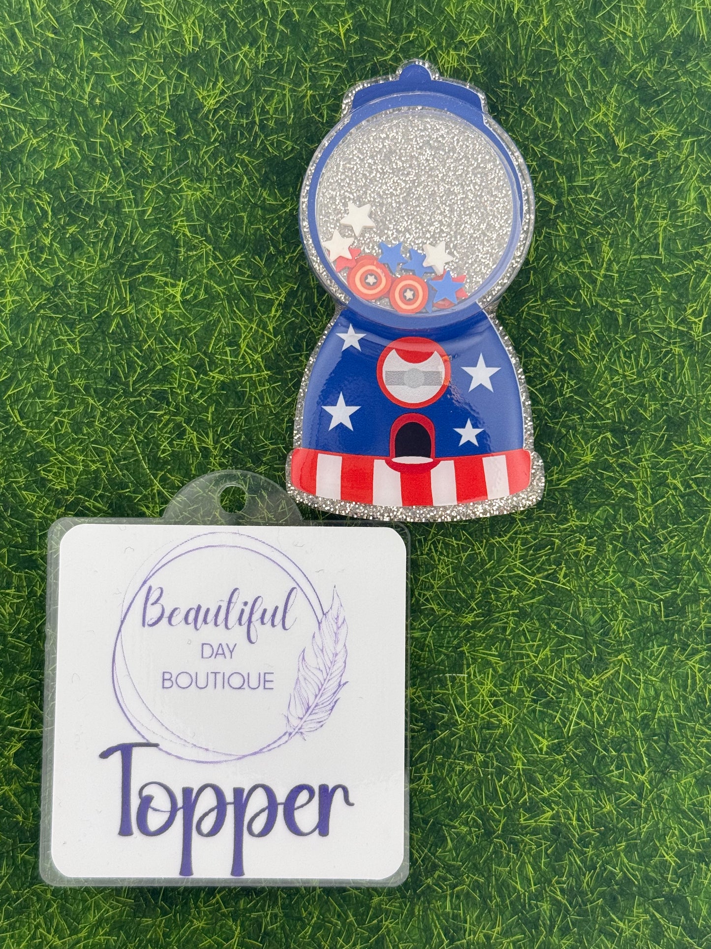 Gum-ball shaker Fourth of July