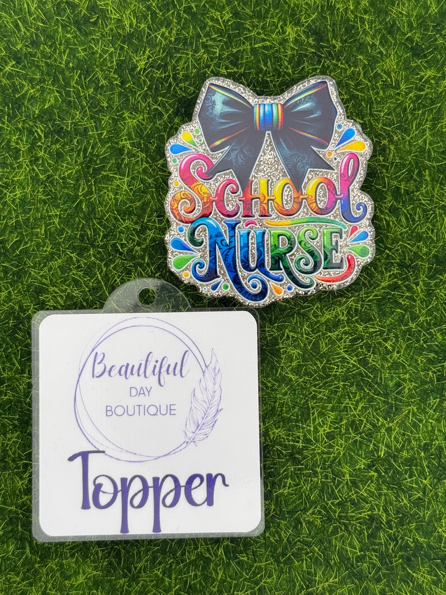School nurse black bow