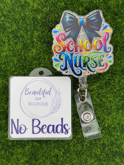 School nurse black bow