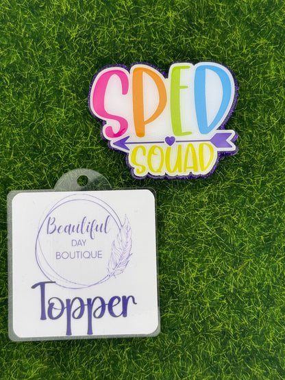 SPED squad purple glitter