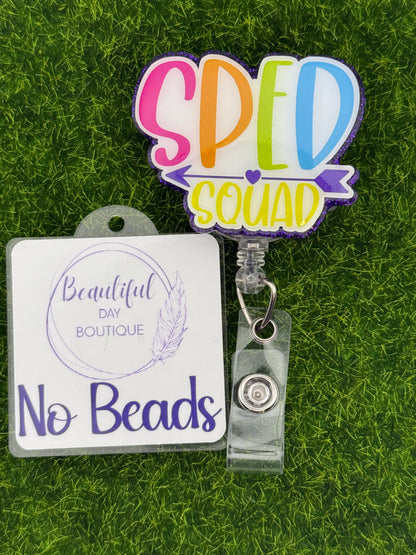 SPED squad purple glitter